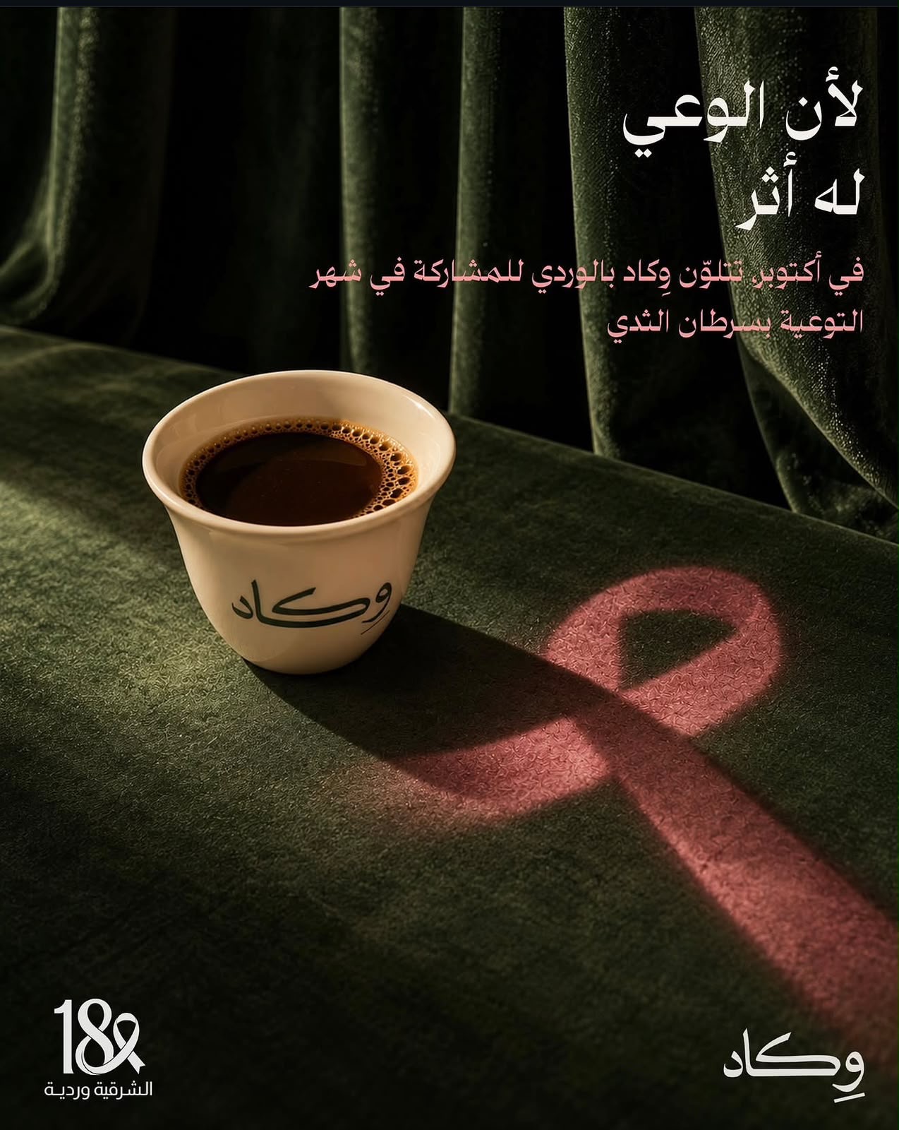‏مشاركة شريك النجاح «وِكاد» في حملة ⁧‫#الشرقية_وردية_18‬⁩، من خلال تواجد جهاز للتبرع في فرع وكاد، دعمًا لرسالة الحملة في نشر الوعي بسرطان الثدي وتعزيزًا لأثرها المجتمعي 💗