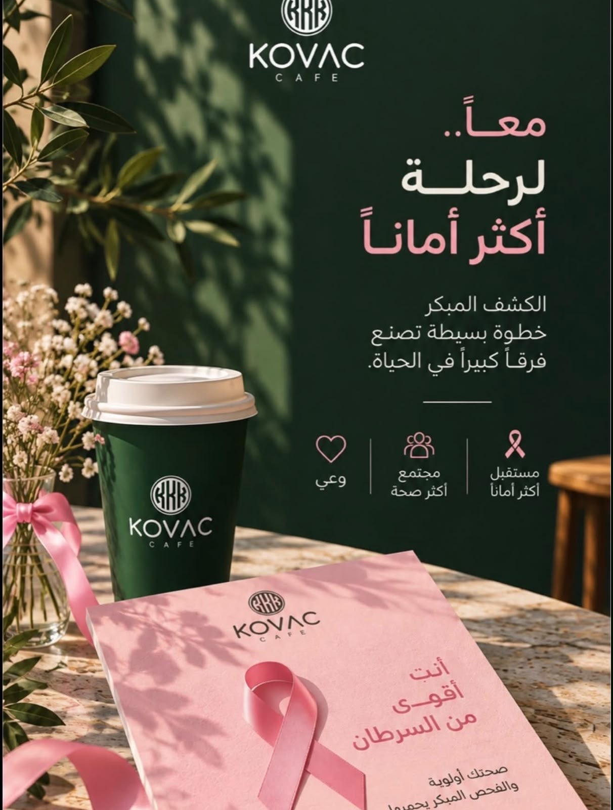 ‏مشاركة شريك النجاح «كوفاك كوفي» في حملة ⁧‫#الشرقية_وردية_18‬⁩ من خلال التبرع بجزء من فواتير اكتوبر لصالح جمعية السرطان السعودية